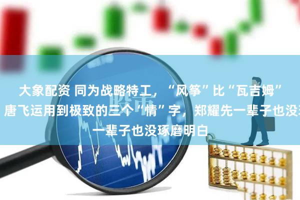 大象配资 同为战略特工，“风筝”比“瓦吉姆”差远了：唐飞运用到极致的三个“情”字，郑耀先一辈子也没琢磨明白